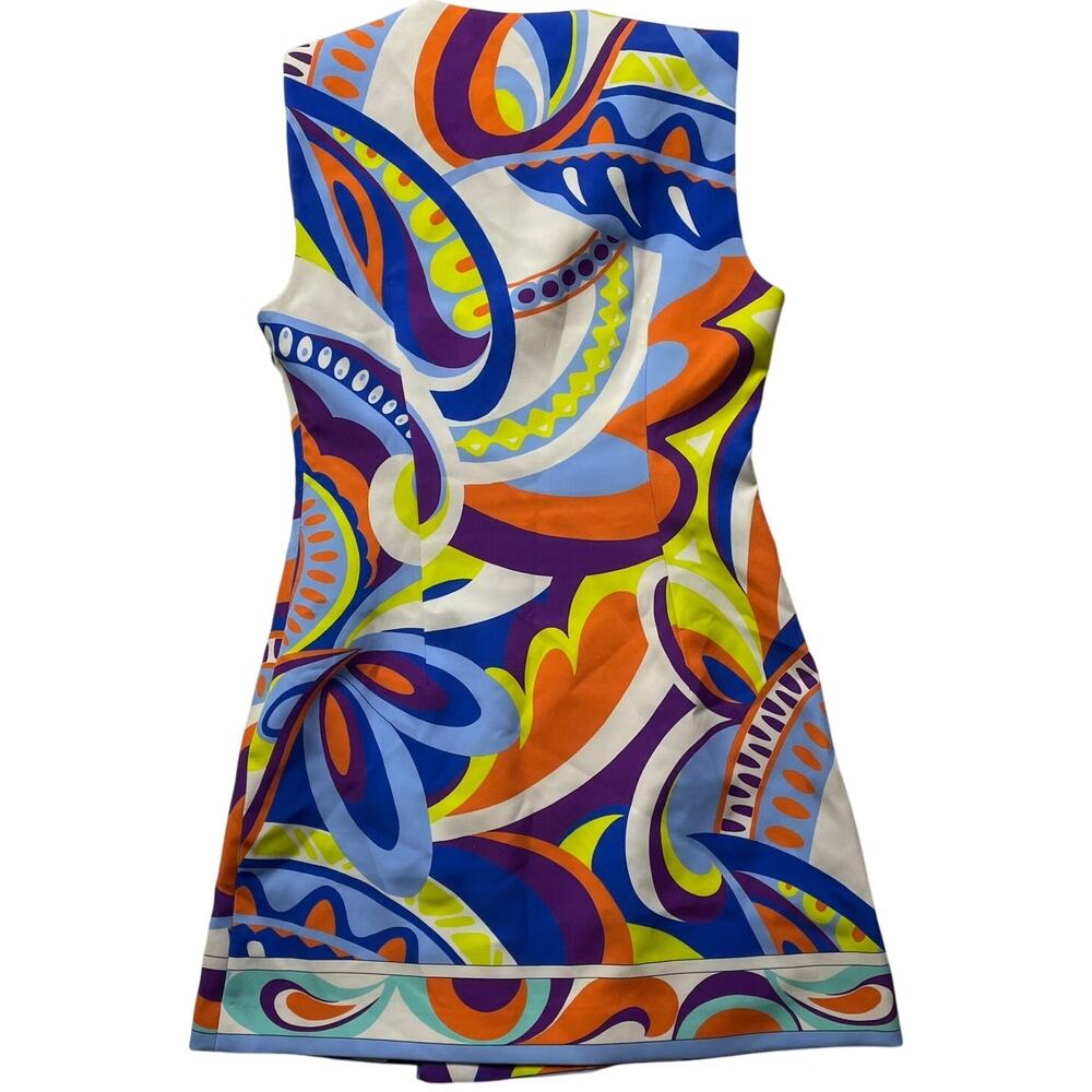 Zara Multicolored Printed Retro Sleeveless Dress Size Small Women's Colorful - Picture 2 of 6